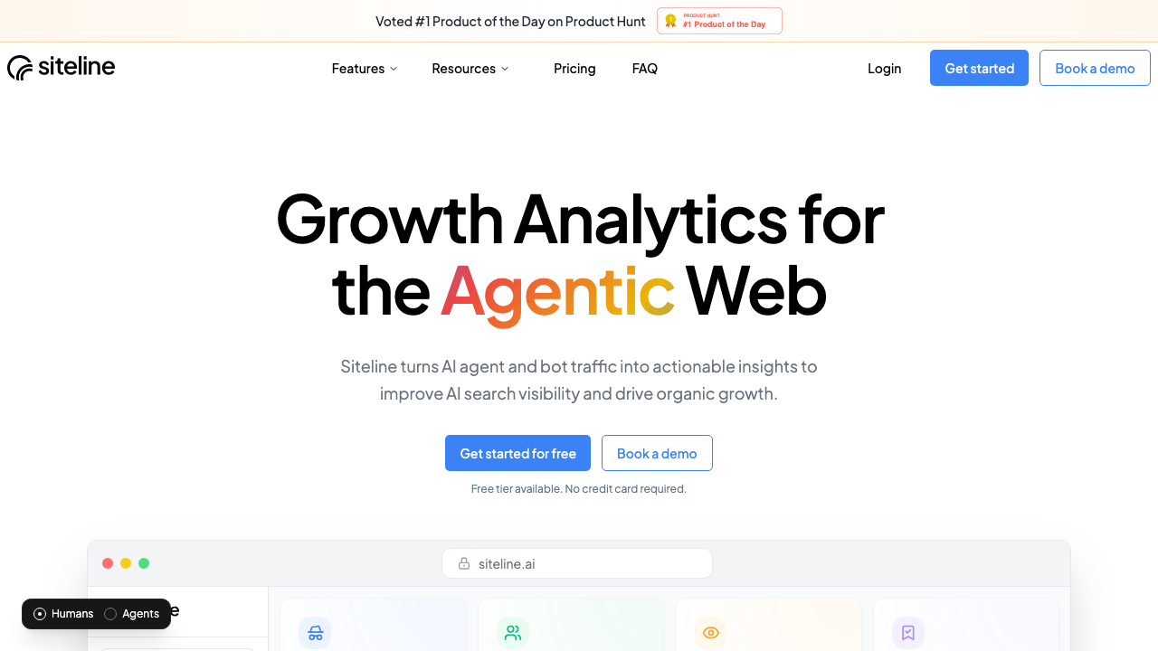 Siteline: Growth Analytics for the Agentic Web