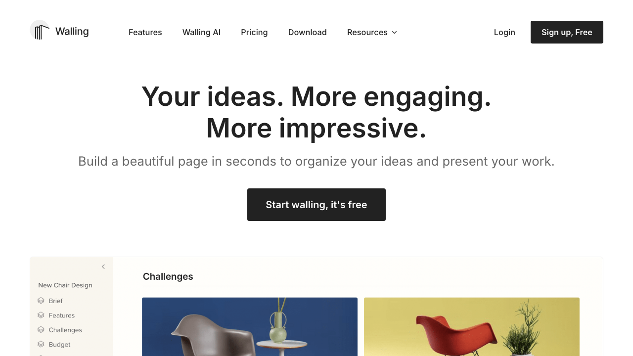 Walling - Organize & Present Your Ideas