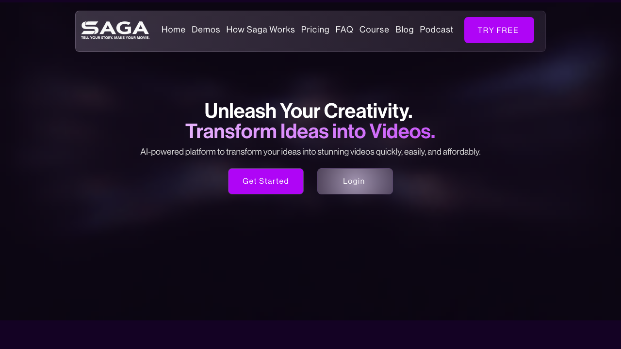 SAGA | Unleash Your Creativity with AI-Powered Story & Video Creation