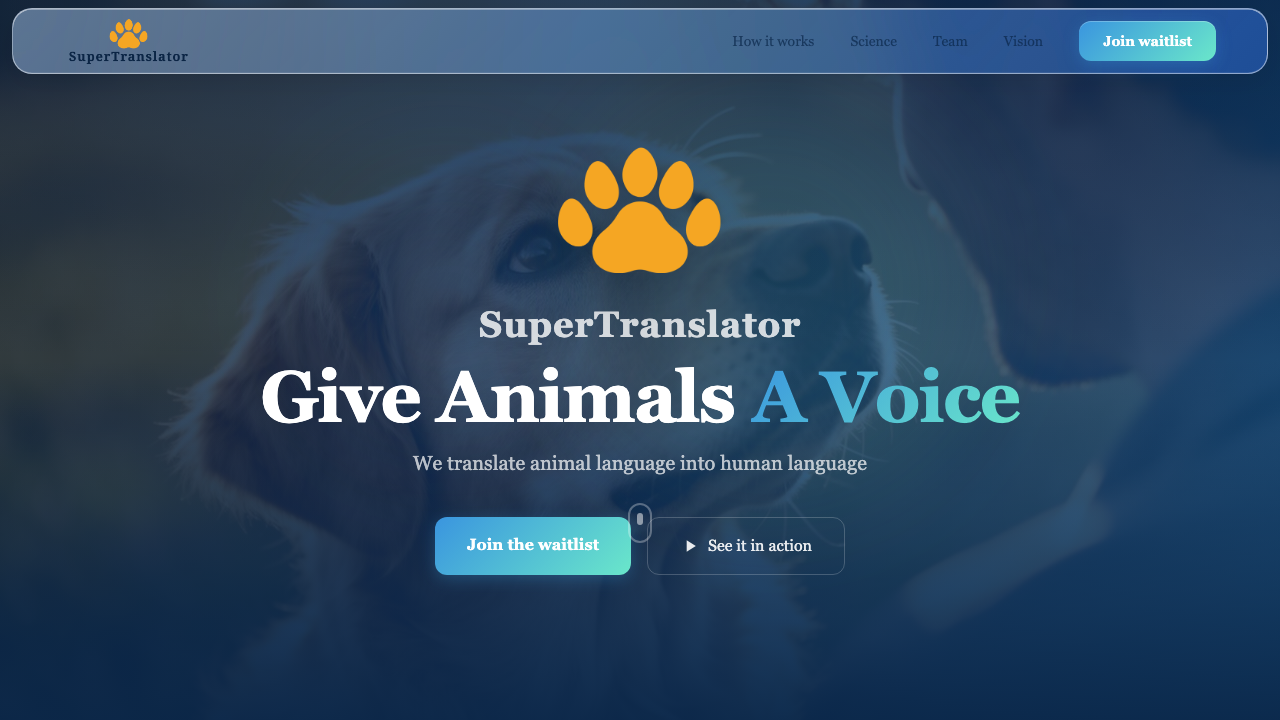 SuperTranslator — animal-to-human translator