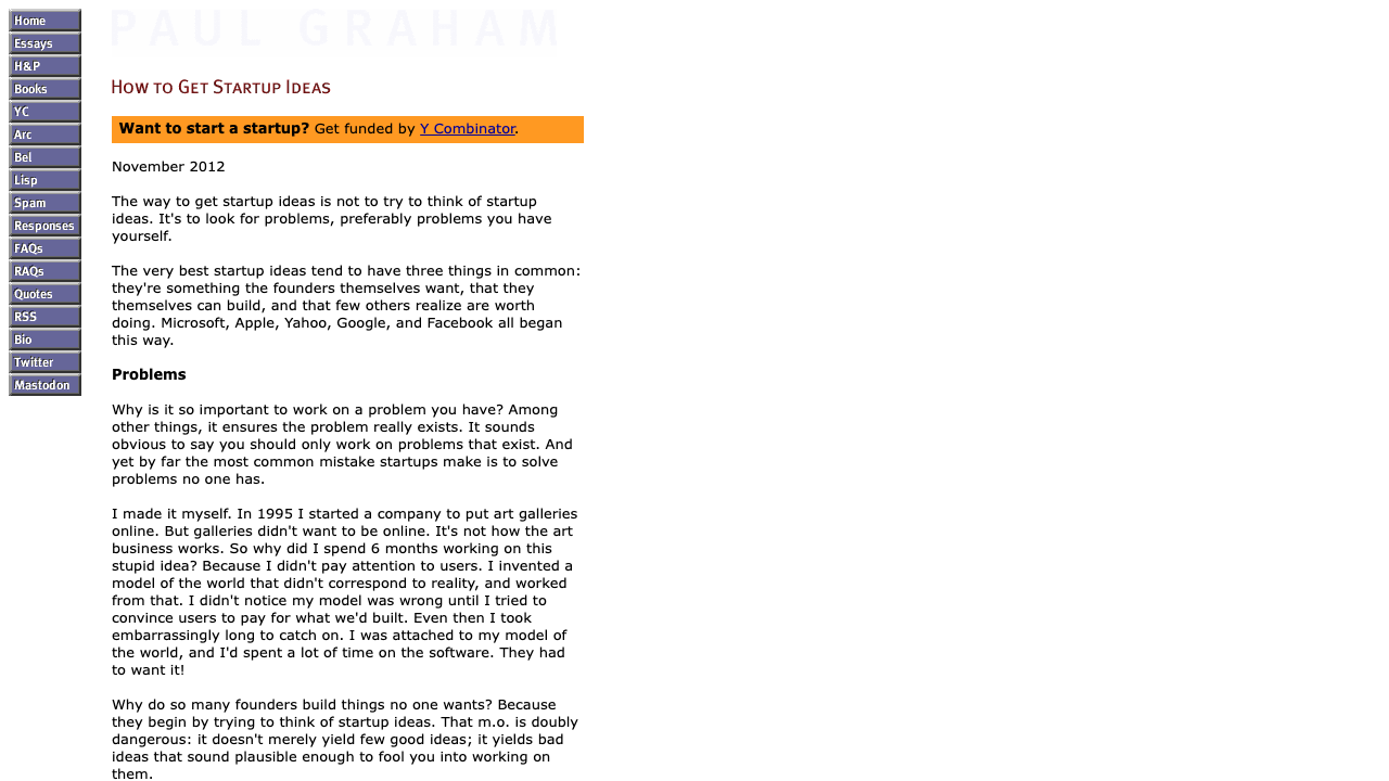 How to Get Startup Ideas