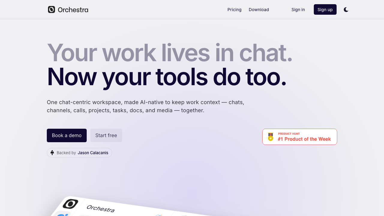 Orchestra – A chat-centric workspace for modern teams
