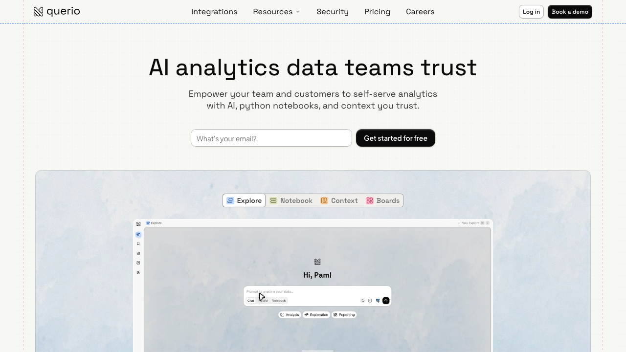 Explore data at any technical level | Querio