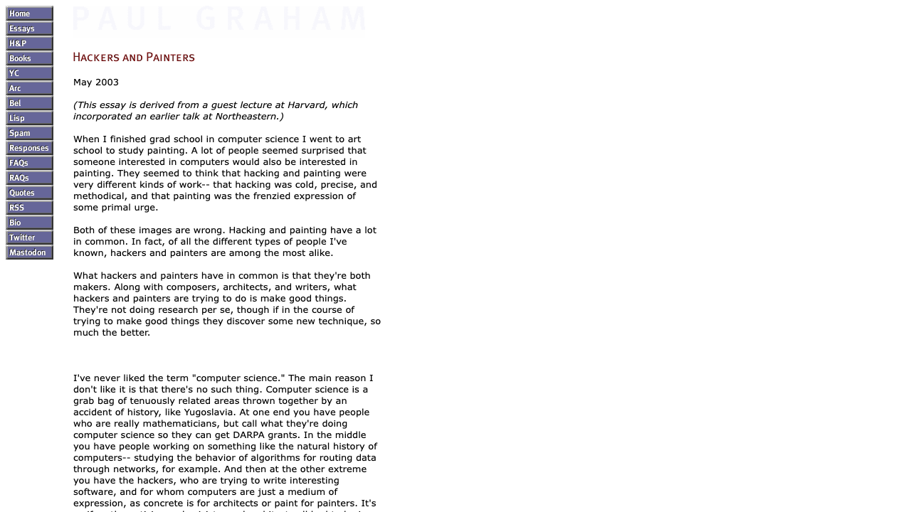 Hackers and Painters