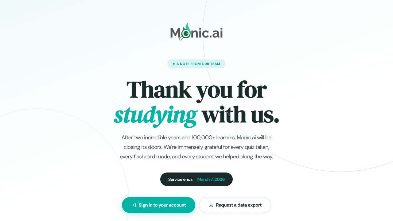 Monic.ai Thank You